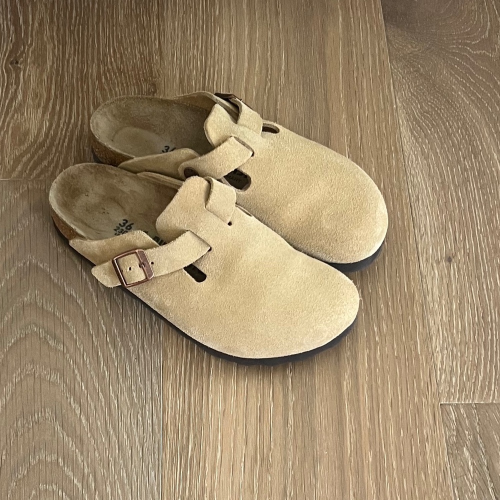 Birkenstock Boston in Latte size 36